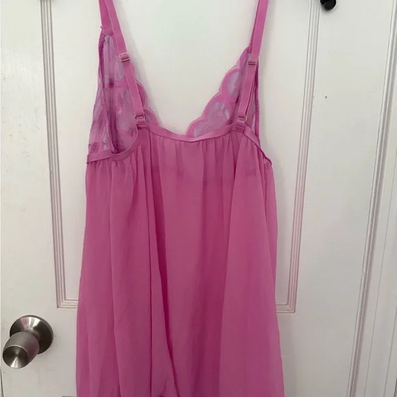Adore Me Fuchsia Lace Chemise NWOT - Picture 2 of 2